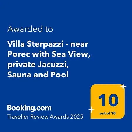Sterpazzi Near Porec With Heated Private Pool, Sea View, Jacuzzi And Sauna * Вишнян